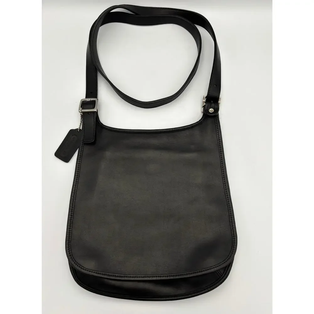 Coach 9131 Saddle Flap Crossbody | 90s Leather Hippie Bag | Vintage Minimal - Picture 9 of 16